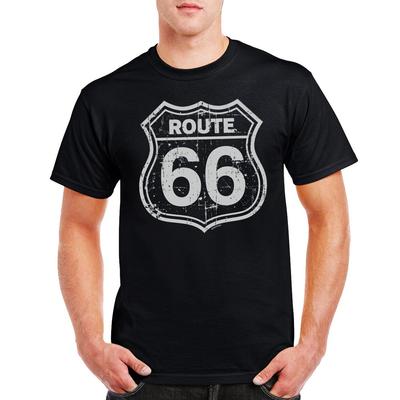 Футболка Route 66 Американский дорожный знак Главная улица Америки Мать-дорога Унисекс Футболка