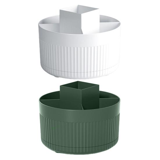 Ящик для хранения косметики на столешнице, поворотный стол на 360 градусов, большая вместимость, 5 отделений, многофункциональная кисточка для макияжа, органайзер для губной помады, держатель-контейнер