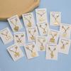 New Animal Flower Butterfly Stainless Steel Pendant Necklace Sets For Women Gold Color Chain Necklace Earrings Zircon Gifts