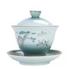 Hand-painted Gaiwan High-end Ceramic Tea Making Bowl Jingdezhen Tea Cup With Lid and Saucer Gai Wan Shen Puer Soup Tureen Cups