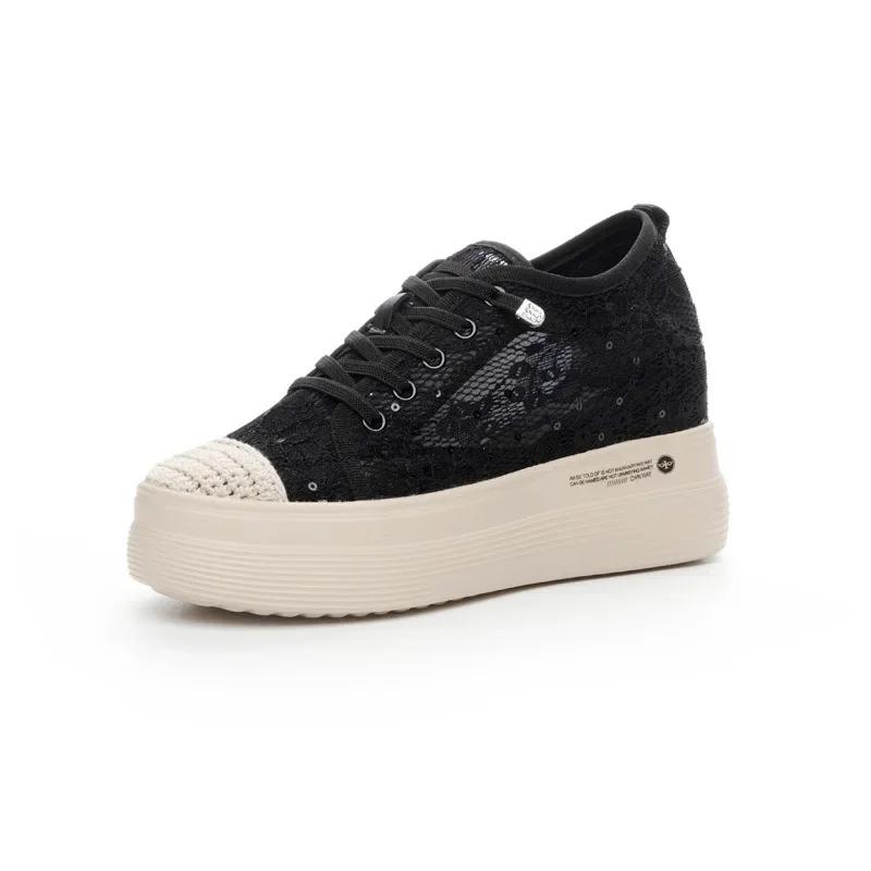 Сетчатые женские кроссовки Hollow Outdoor Casual Shoes Increase Women Shoes Slip-on Shoes Loafers Fashion New Zapatillas Mujer