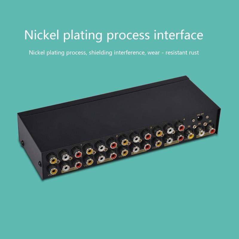 8-канальный композитный разветвитель 1X8 Видео 1 вход 8 выходов Разветвитель Дистрибьютор для STB DVD HDTV