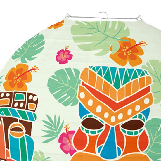 Yousheng Круглый бумажный фонарь Тики Луау Тропический подвесной фонарь украшение Гавайские товары для вечеринки для летней пляжной вечеринки в джунглях декор