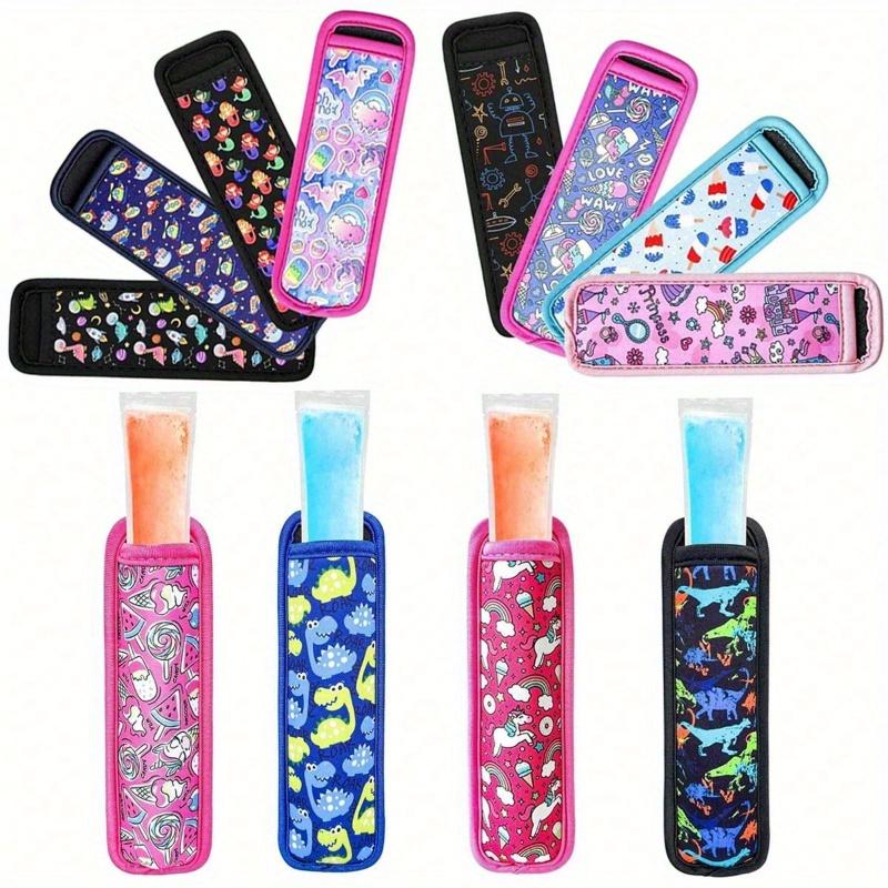 Popsicle Sleeves, Adorable Printed Neoprene Popsicle Holders, Popsicle Insulator Sleeves, Freeze Pop Holders, Colorful Popsicle Bags