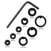 Drill Depth Stop Bit Collar Set Adjustable Positioner W/ Allen Wrench Drill Stop Bit Collar Set To Tighten The Stops Set-Screws