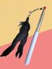 New detachable feather replacement head, cat teaser stick, pet supplies, telescopic pole with bell, interactive cat toy