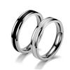 Trendy Titanium Steel Oil Drop Couple Ring - European, American, and Korean Style Jewelry