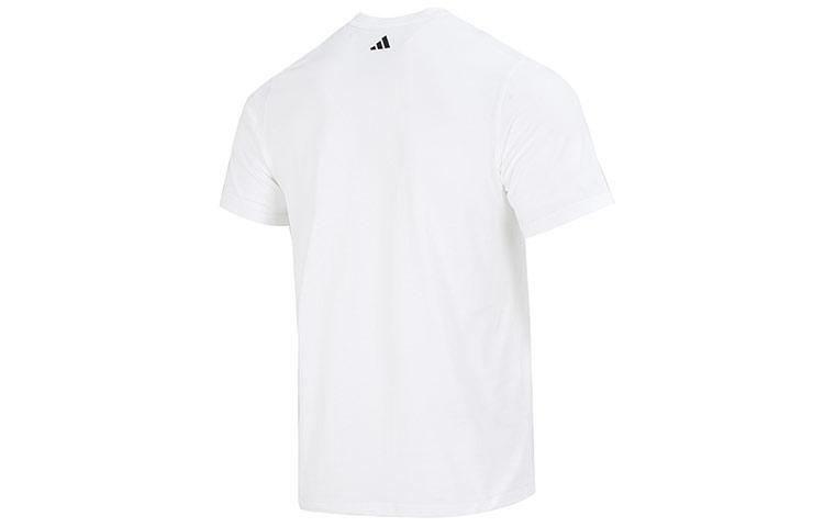 Adidas T Shirts Men's White Crew Neck Moderate IC1866
