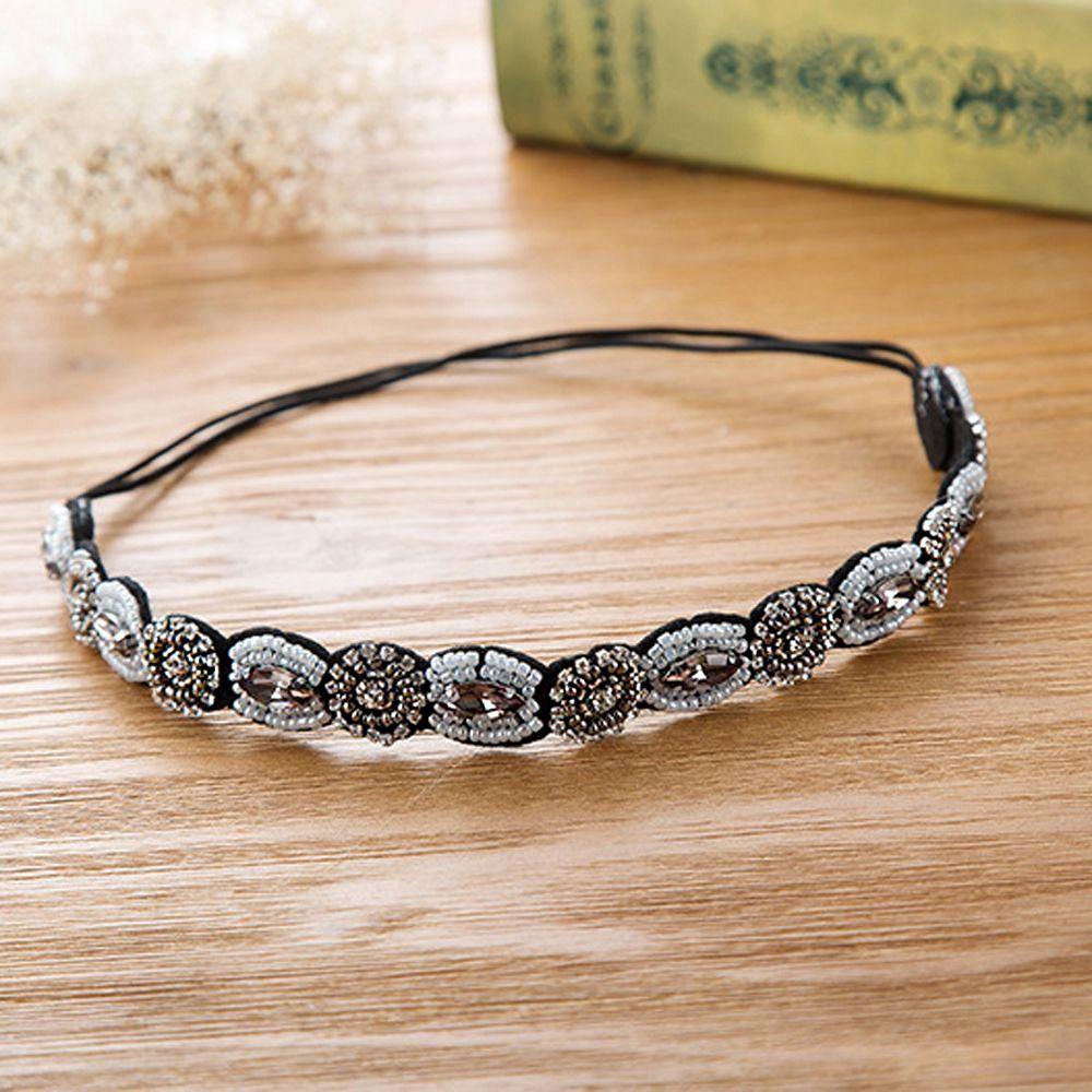 Band Rhinestone Beaded Hairband Elastic Hair Band Korean Style Headband Bohemian Hair Accessories