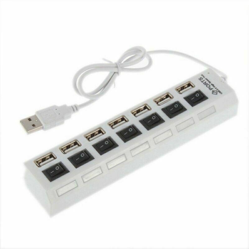 USB Hub 2.0 Multi USB Port 4/7 Ports Hub USB High Speed Hab With On/off Switch USB Splitter