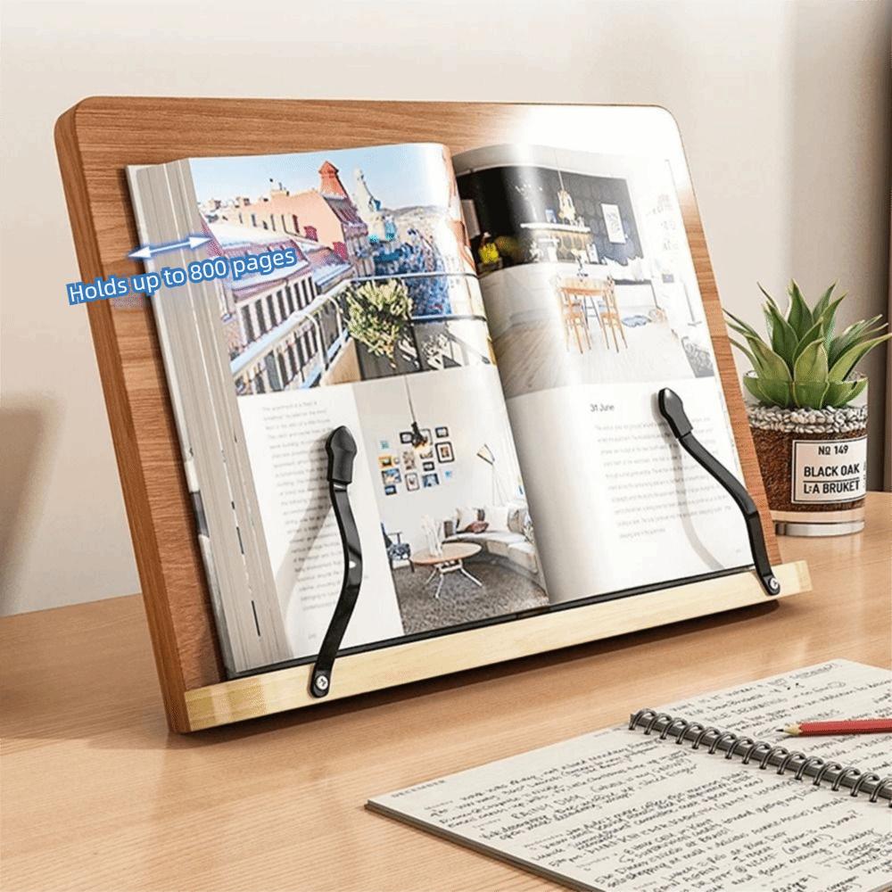 Складная подставка для книг, регулируемый угол, подставка для кулинарной книги, портативная деревянная подставка для чтения, чтение