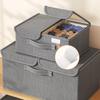 Clothing Storage Box with Dustproof Lid Foldable Design Large Capacity Toys Blankets
