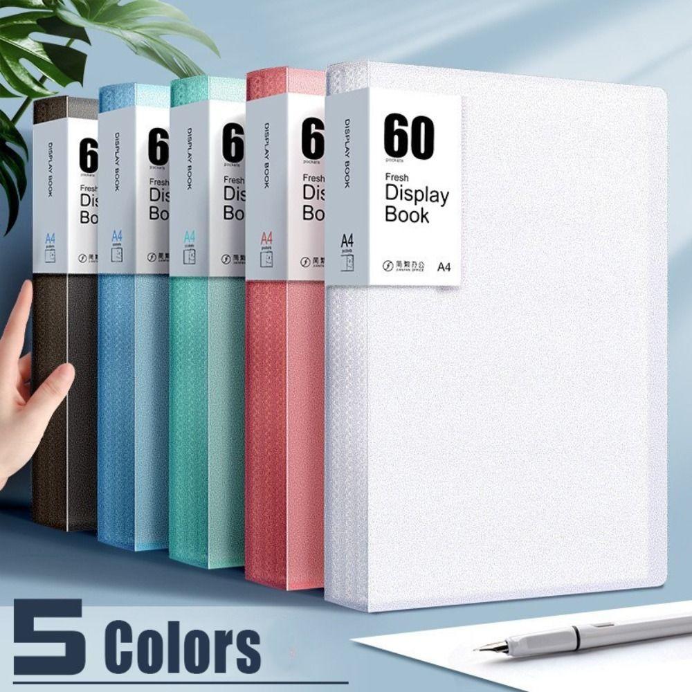 Waterproof Storage Booklet 20/30/60/100 Pages A4 File Folder High Quality File Bag Student Gift