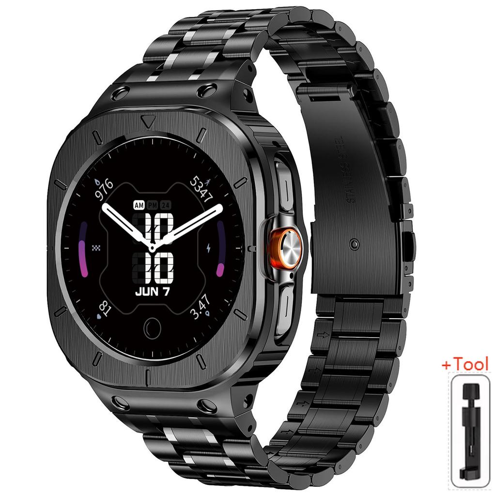 Stainless Steel Case+Strap for Samsung Galaxy Watch Ultra 2025 47mm Business Bracelet for Galaxy Watch 7 Ultra Replacement Strap