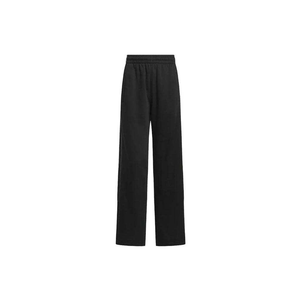 adidas Оригиналы X Ivy Park FW23 Унисекс Вязаные спортивные брюки с боковыми кнопками-заклепками Три полоски Черный IK9633