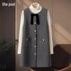 Women's Elegant Tweed Round Neck Sleeveless Vest Dress