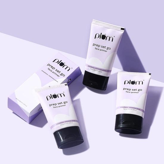 Праймер для лица Plum Prep Set Go Face | Сужает поры | Невесомая формула | 100% веганский продукт, не тестируется на животных | 30 мл