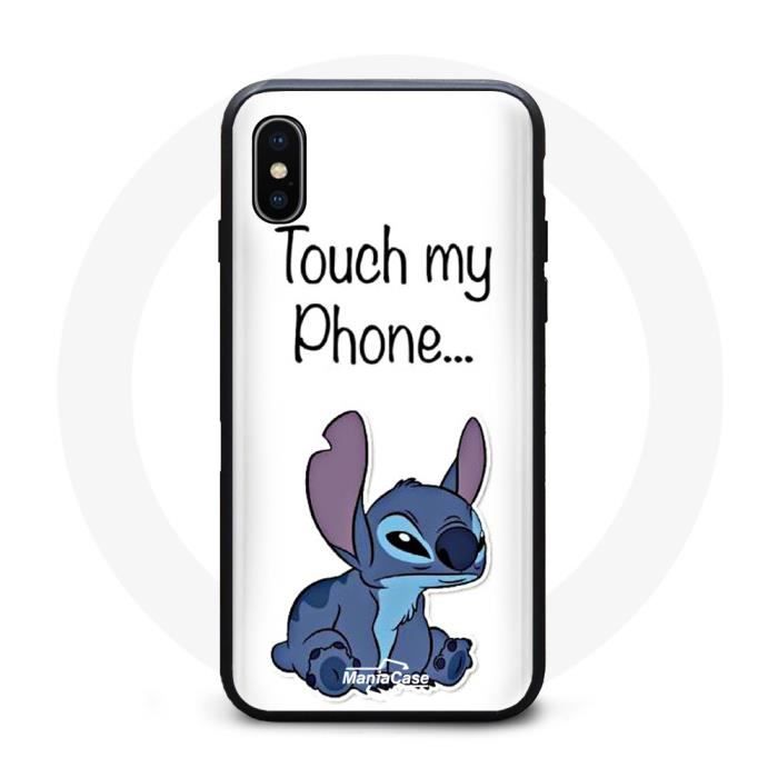 Coque - Stitch - IPhone XS Max - Souple - Noir - Mixte