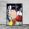 One Punch Man Янос, Сайтама Горячий анимационный постер и принт-декор, настенная живопись на холсте для гостиной, художественный принт без рамки