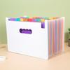 1pc Expandable A4 File Folder - Multi-Purpose Standing Document Organizer with 25 Color-Coded Index Tabs and Pockets for Office, School, and Home Use