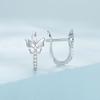 Fresh Smart Butterfly Clip Earring S925 Sterling Silver White Animal Wholesale Female Jewelry