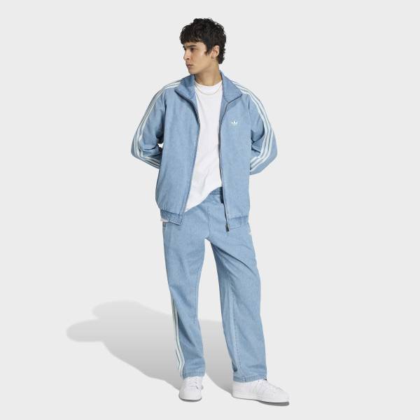 adidas Летние блестящие джинсовые спортивные штаны Firebird Kx1195