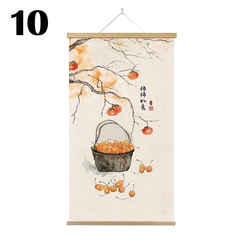 Японские постеры и принты на холсте укиё-э, украшение для дома, настенная живопись, картина с подвесным свитком из цельного дерева