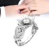 Ring Leaf Flower Hand Jewelry Decorative Ornaments Gift Fashion Simple Elegant
