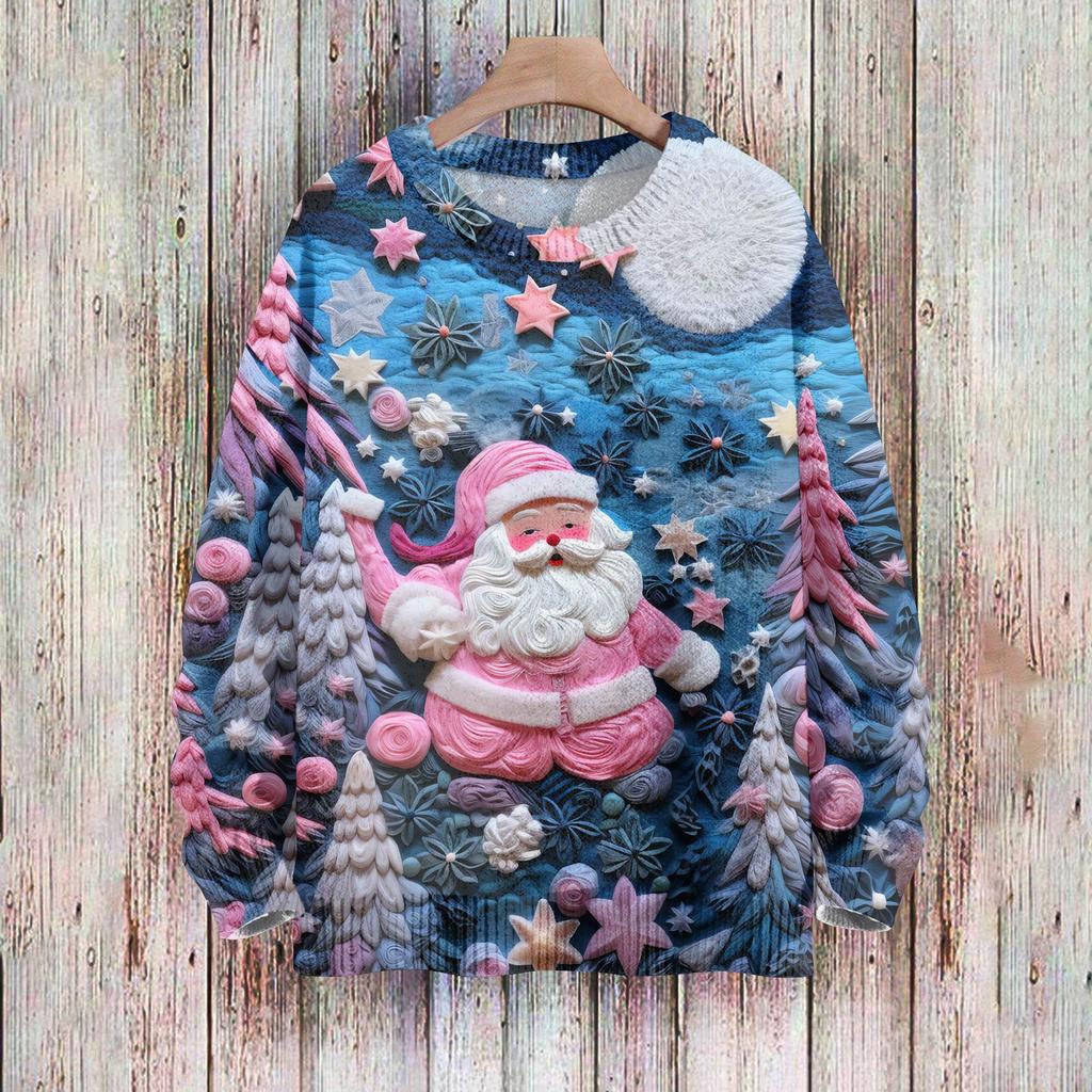 Christmas Sweatshirts For Women Knit Sweater Cute Shirt Fall Crewneck Pullover Tops