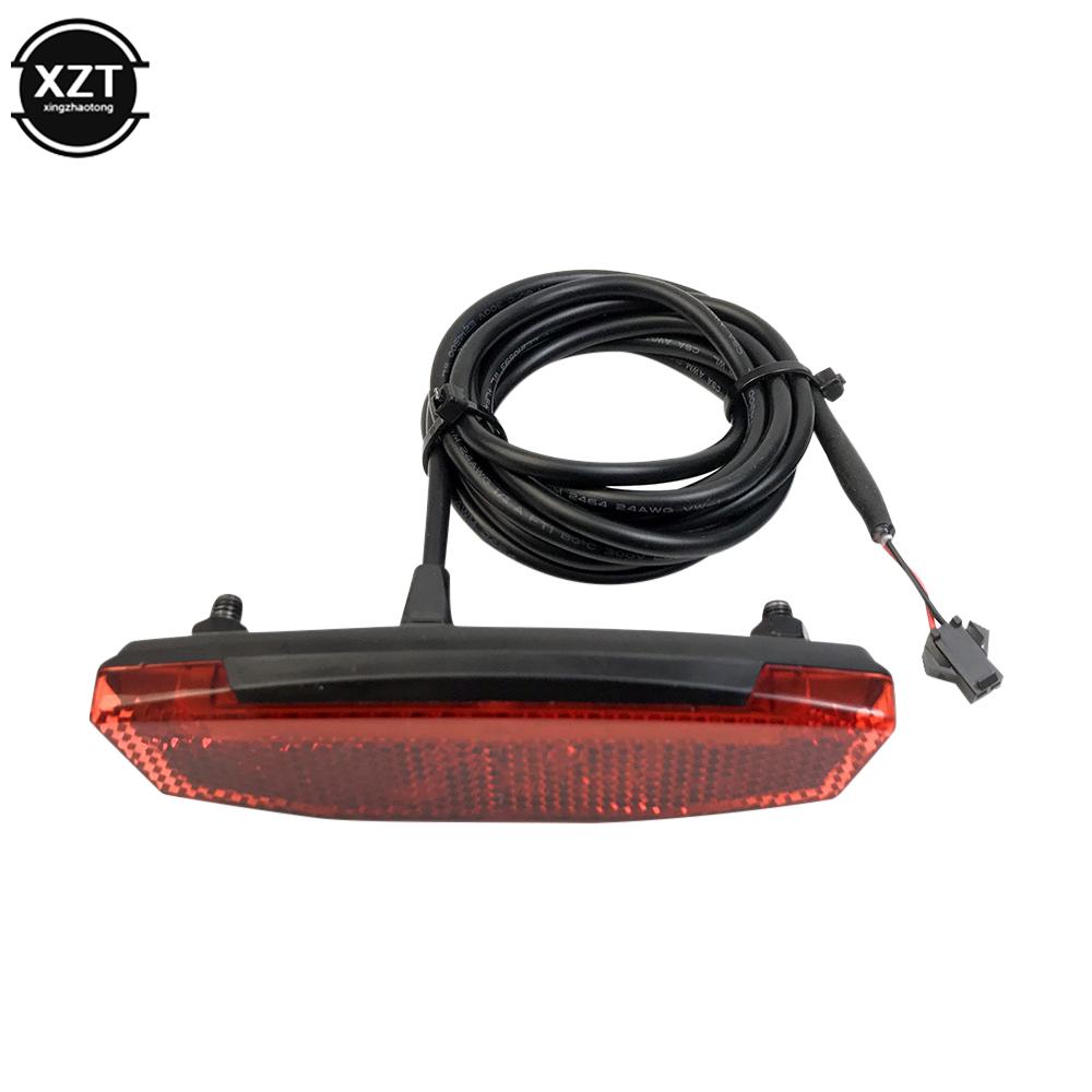 1pc 6V-60V E-bike Rear Light Electric Bicycle Tail Light E-scooter Night Safety LED Warning Rear Lamp Waterproof/SM Connector