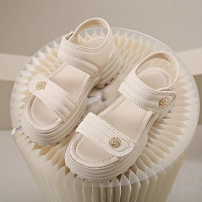 Сандалии спортивные женские на платформе Muffin, летние, новые, универсальные, повседневные, увеличивающие рост, сандалии для пляжа Velcro Roman