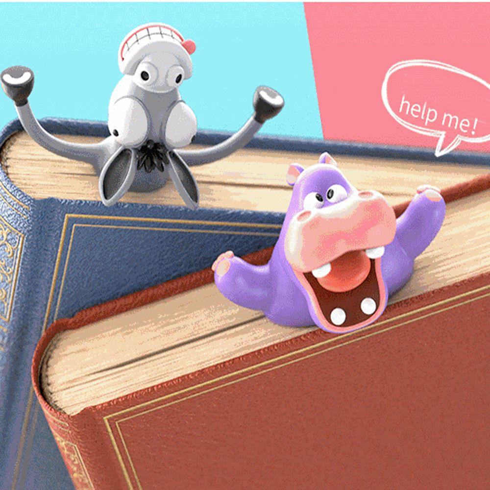 Funny Stationery Seal Octopus 3D Bookmarks School Supplies Book Markers Cartoon Animal Style