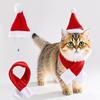 1-20 шт. Рождественские аксессуары для питомцев, Рождественский шарф и шапка для собаки, Шапка для кошки, Праздничный костюм для собаки, Рождественская одежда для питомцев