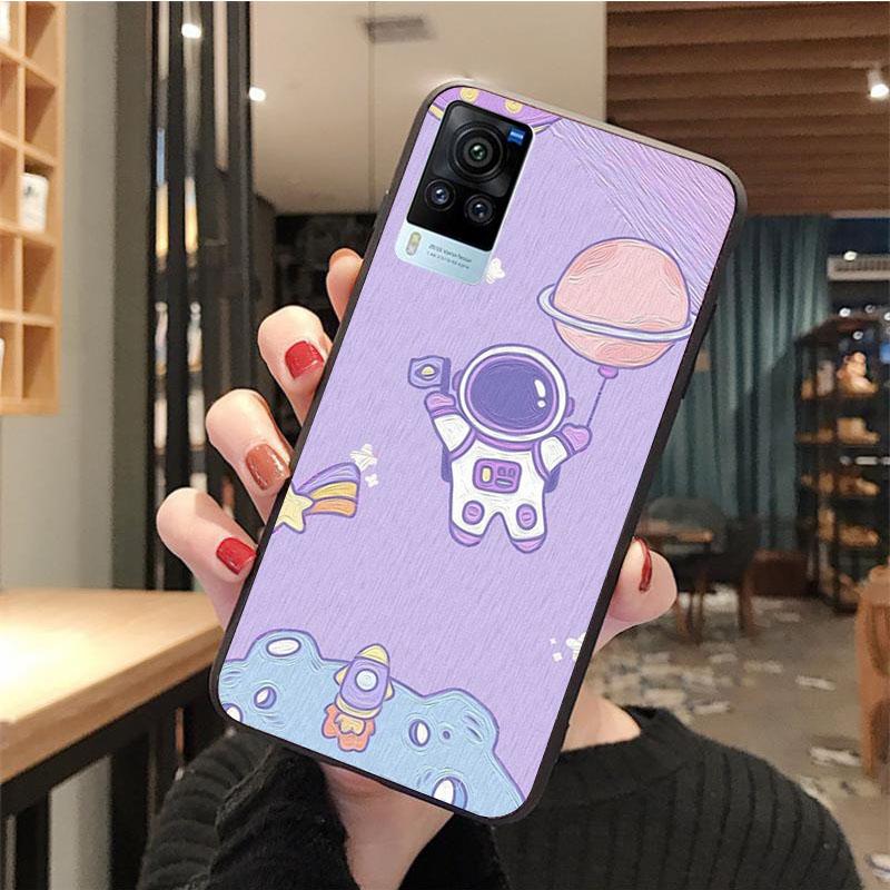Милый чехол для телефона с изображением астронавта для VIVO V21E V21 V23 V23E V2109 Y53S Y33S Y55 Y76 Y31 Y21 Y72 Y01 Y21S Y11S