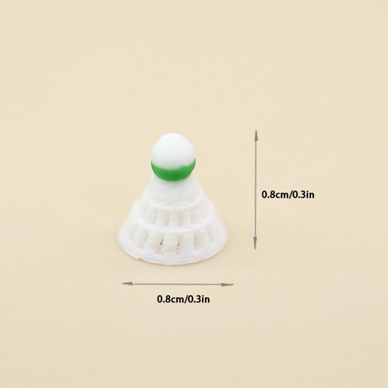 1/12 Scale Badminton Racket Mini Set for Dollhouse, Miniature Sports Scene Decorative Pretend Play Toys