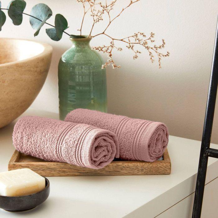 Set of 6 "Spa" Terry Guest Towels 30 X 50 Cm / 400 Gr/m² - "Spa" Old Pink