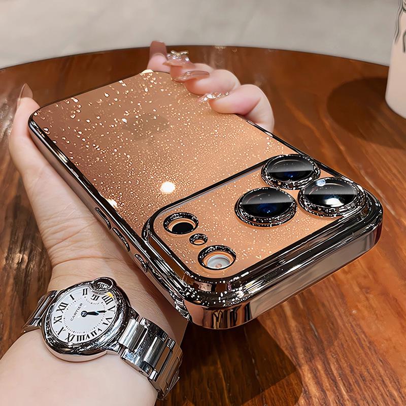 Совместимый iPhone 17 Pro Max Гальванизированная блестящая защитная пленка для камеры с полным покрытием, противоударный защитный чехол