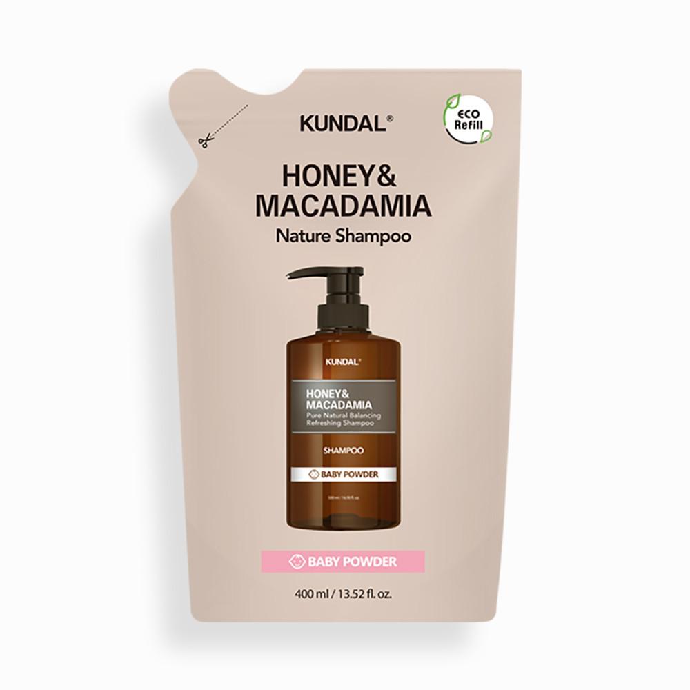 KUNDAL Nature Shampoo Refill Pack 400ml, корейская косметика с приятным ароматом