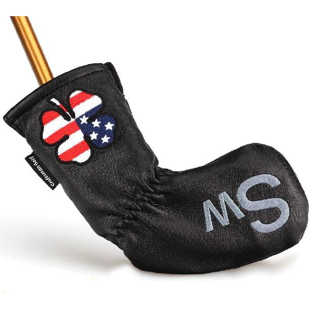 CRAFTSMAN GOLF 11pcs /Set USA US Flag Clover Leather Left Right Black White Green Dark Blue Iron Covers Headcover Also Available for Custom Version