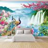 Scenery Mural Wallpaper 3D Peacock Landscape Painting Nature Scenery Fresco Living Room TV Sofa Study Classic Background Wall 3 D Home Decor
