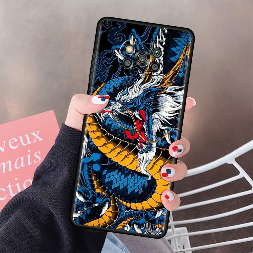 Чехол для Xiaomi Mi Poco X3 NFC X4 Pro F3 F4 GT M4 M3 F1 C40 11 Lite 11T, мягкий силиконовый чехол для телефона, крутой чехол с изображением животного в виде дракона