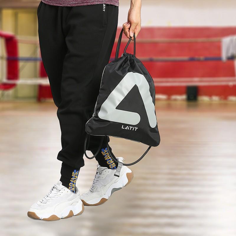 Jingdong Jingzao Waterproof Drawstring Gym Bag, Travel Backpack, Sport Bag, Black, Small Size