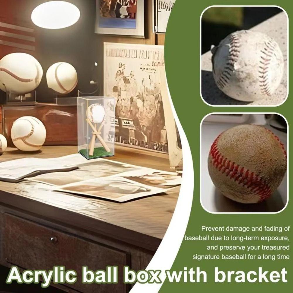 UV Protection Baseball Display Stand Acrylic Baseball Holder Case Baseball Storage Boxes Softball