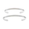 Pair of Surgical Stainless Set of 4SBG041SV 4SBG042SV [White Clover] Bangles, Steel, Simple, 2, &