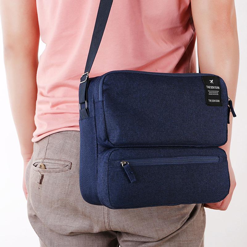 Large Capacity Multi-layer One Shoulder Messenger Bag Business Travel Work Commute Daily Storage Bag
