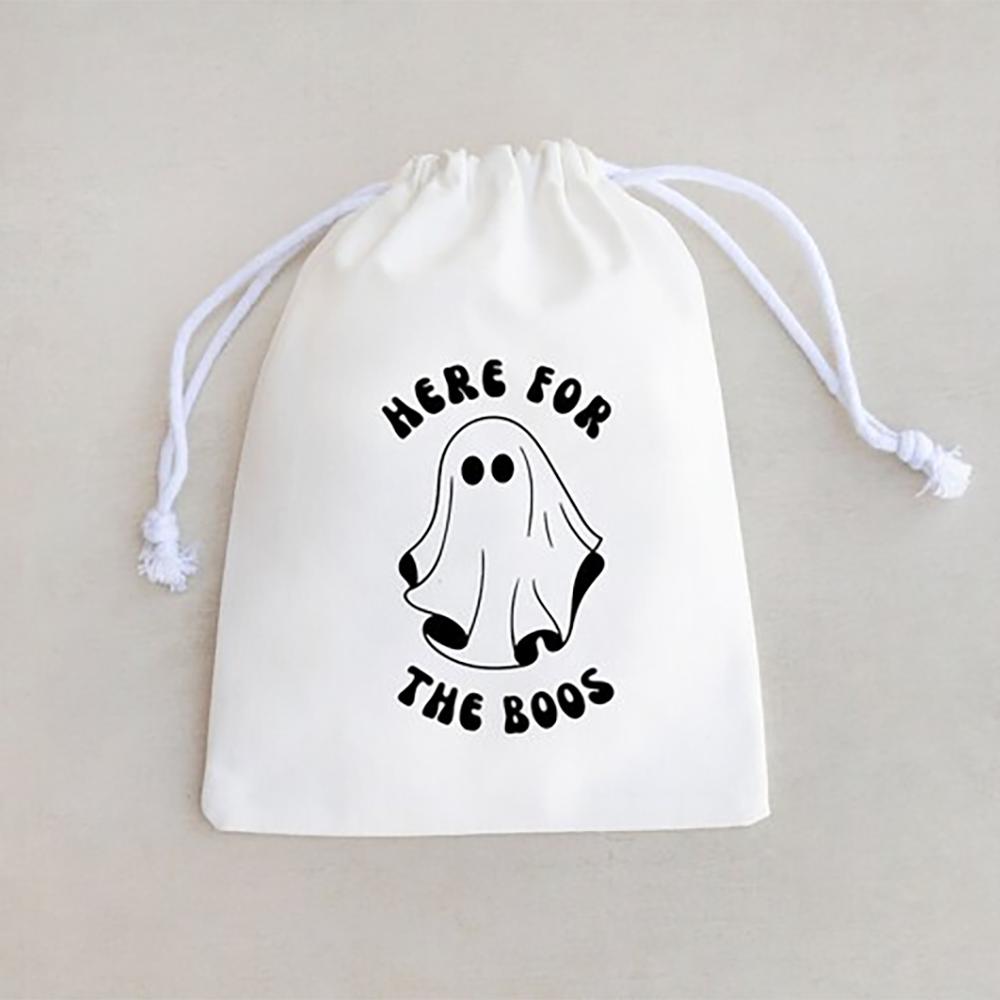 Custom 10Pcs Here for The Boos Bachelorette Party Drawstring Candy Bag Hangover Kit Halloween Recovery Kit Wedding Souvenirs