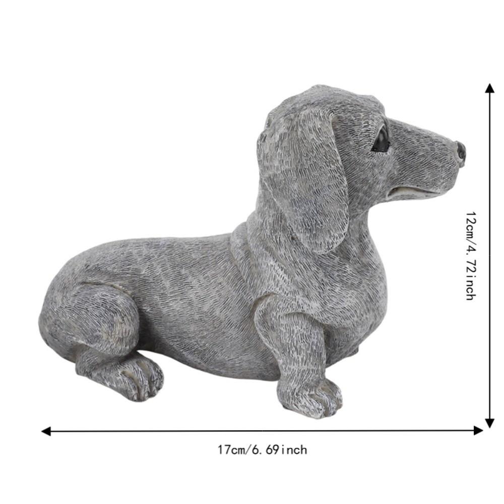 Synthetic Resin Dog Shaped Desktop Ornament Outdoor Yard Animal Statue Courtyard Holiday Layout