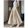 Fashionable Thin Ice Silk Wide Leg Pants, Summer High Waist A-line Skirt for Petite Women, Slimming Style