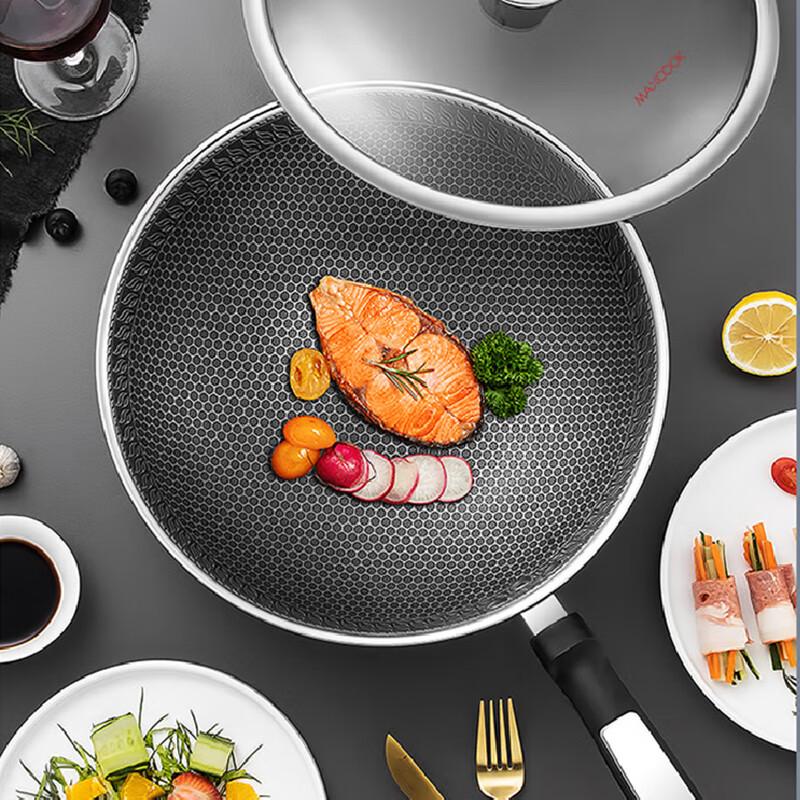Meichu 32cm 304 Stainless Steel Wok