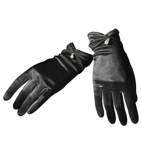 1 пара популярных 3D эластичных перчаток для выпускного вечера, гладких атласных свадебных перчаток для фестиваля